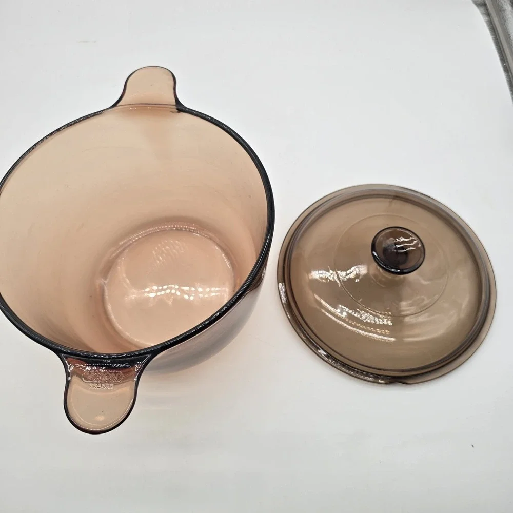 Corning‎ Vision Amber 4.5L Dutch Oven Stock Pot 5 Quart France w/V2.5C Lid